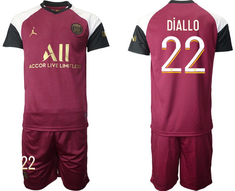 Men 2020-2021 club Paris St German away #22 red Soccer Jerseys->paris st german jersey->Soccer Club Jersey